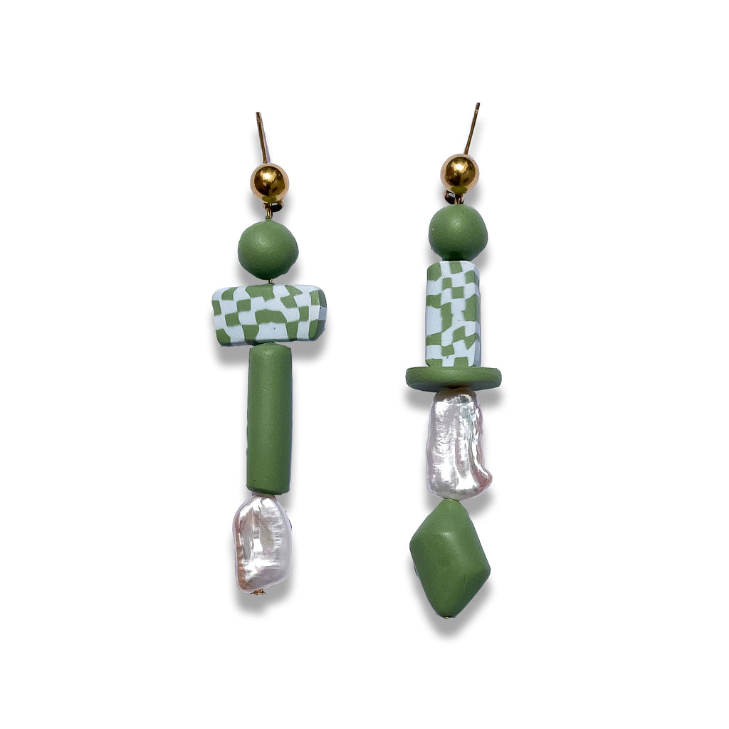 Checkerboard Charms - Olive - No.1