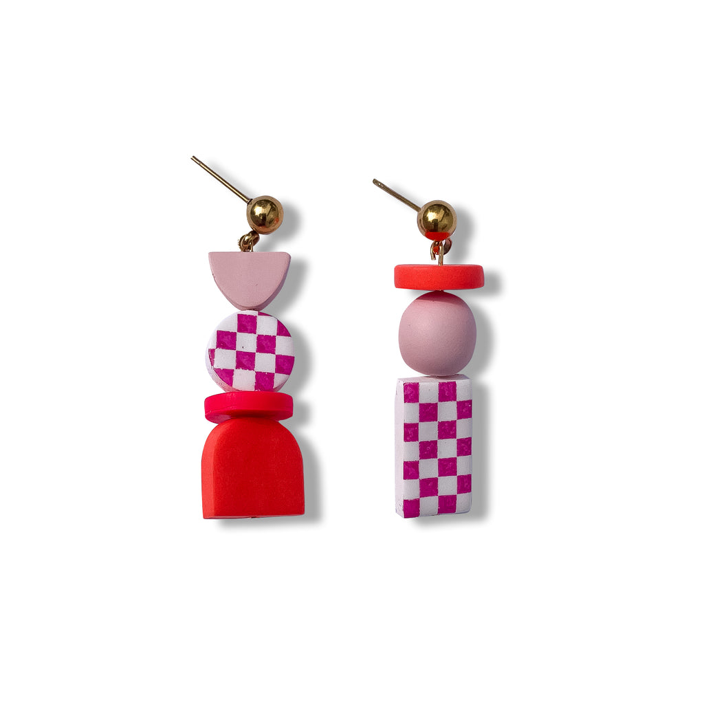 Checkerboard Charms - Pink